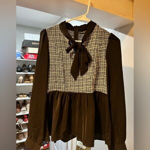 SHEIN Black and White Long Sleeve Dress